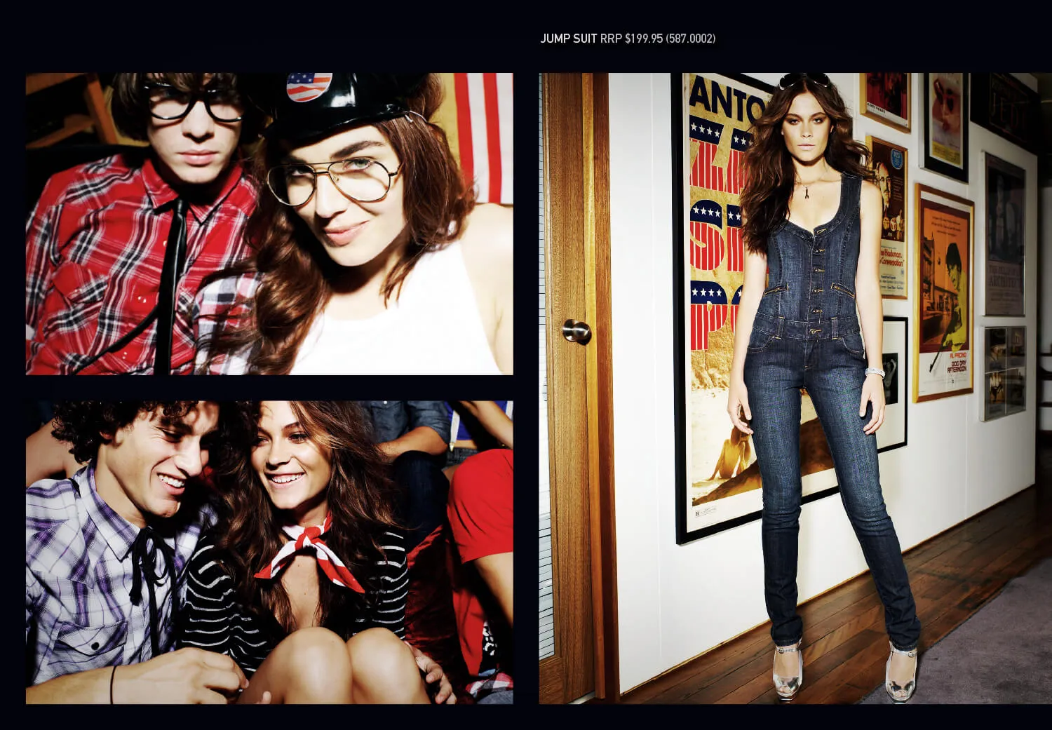 A page of a booklet for Levi's Americana new season range