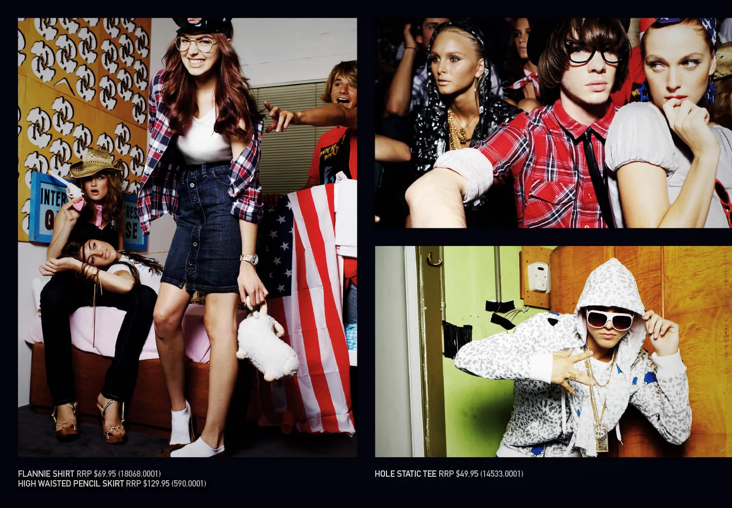 A page of a booklet for Levi's Americana new season range