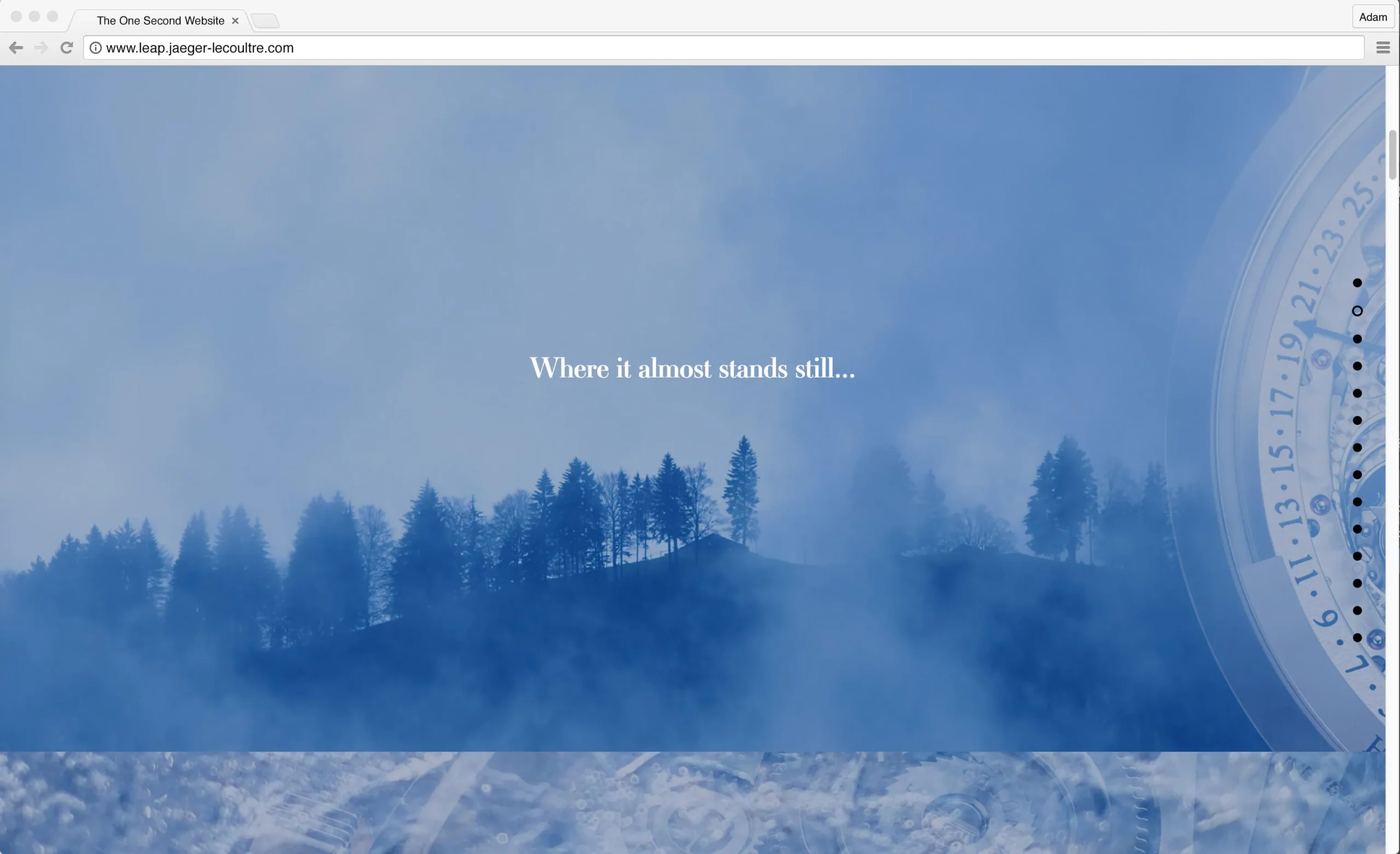 Jaeger LeCoultre 1 Second Website Adam Horne Creative Services