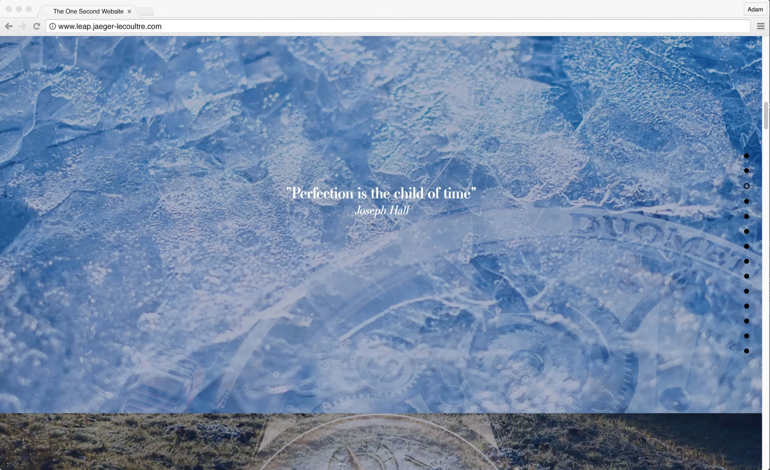 An example of website art direction for Jaeger-LeCoultre