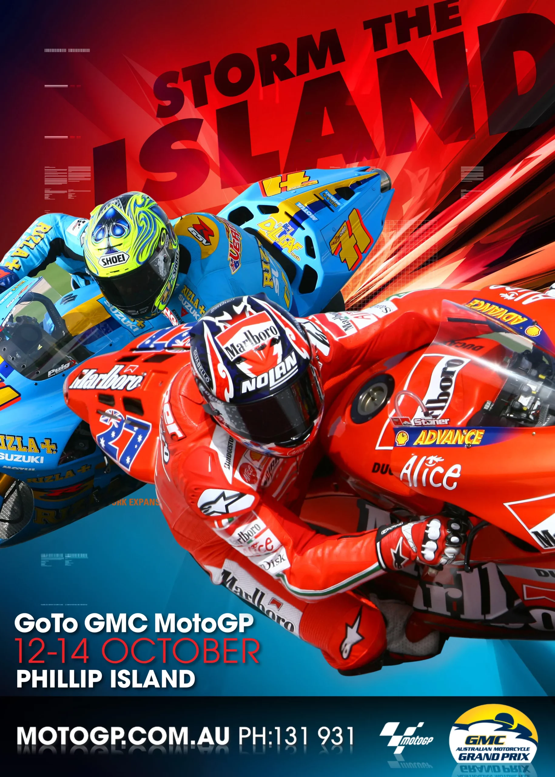 The event poster for the Australian MotoGP 